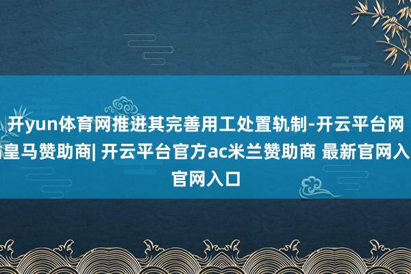 开yun体育网推进其完善用工处置轨制-开云平台网站皇马赞助商| 开云平台官方ac米兰赞助商 最新官网入口