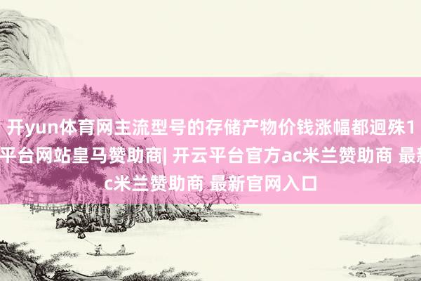 开yun体育网主流型号的存储产物价钱涨幅都迥殊100%-开云平台网站皇马赞助商| 开云平台官方ac米兰赞助商 最新官网入口