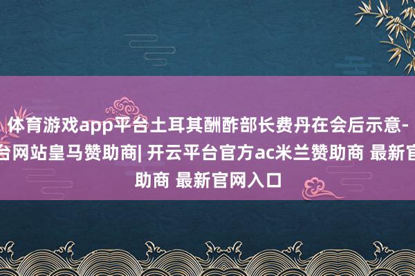 体育游戏app平台土耳其酬酢部长费丹在会后示意-开云平台网站皇马赞助商| 开云平台官方ac米兰赞助商 最新官网入口